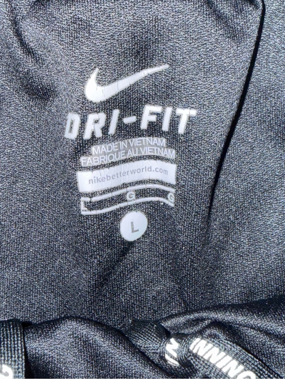 Nike Women’s Dri-FIT Running Shorts Size Large Black Neon Green Reflective - Picture 5 of 8